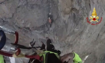 Alpinisti bloccati sulla via Mellano a Locana, salvataggio in quota dei Vigili del fuoco