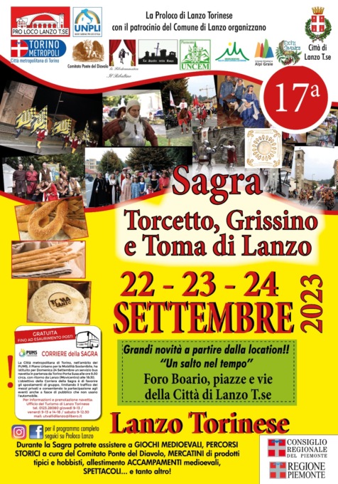 Torna la sagra del torcetto, del grissino e della toma