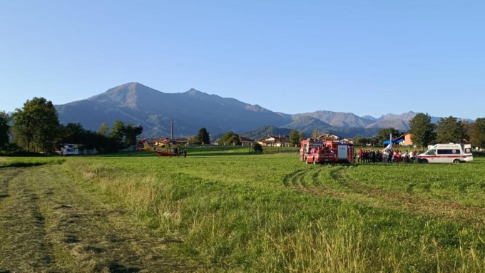 Ultraleggero precipita a Sant’Antonio di Castellamonte