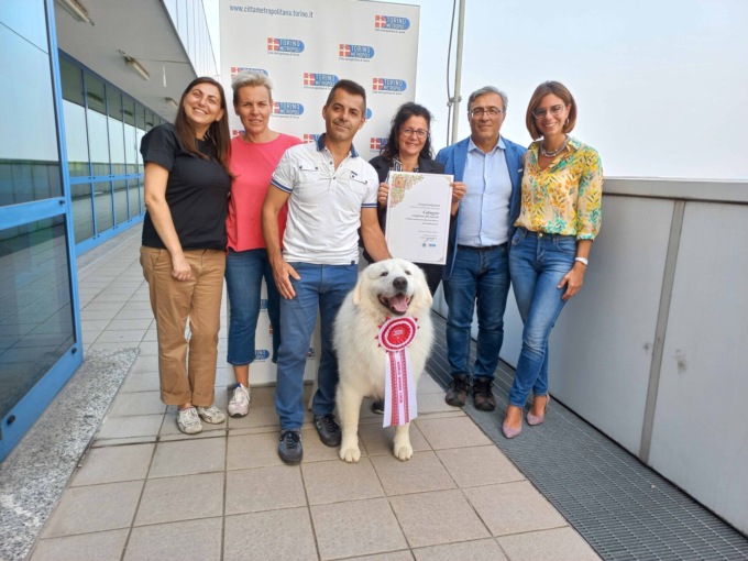 Il cane più bello del mondo è castellamontese, Cafaggio ricevuto in Città Metropolitana