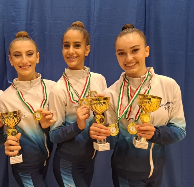 Pala e Laghezza ragazze d’oro della ginnastica ritmica