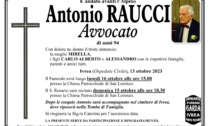 Eporediese in lutto per la scomparsa dell'avvocato Antonio Raucci