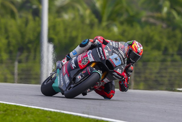 Celestino Vietti secondo dopo le qualifiche della Moto2 a Sepang