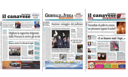 Il Canavese e Il Giornale di Ivrea (del 10 gennaio) in edicola. Ecco le prime pagine