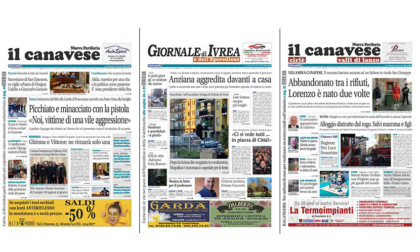 Il Canavese e Il Giornale di Ivrea (del 17 gennaio) in edicola. Ecco le prime pagine