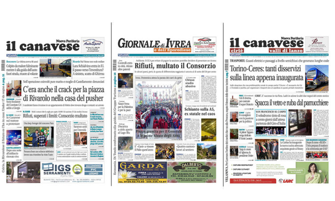 Il Canavese e Il Giornale di Ivrea (del 31 gennaio) in edicola. Ecco le prime pagine