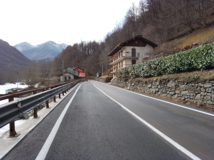Conclusi i lavori di allargamento stradale della Sp 32 nel Comune di Viù