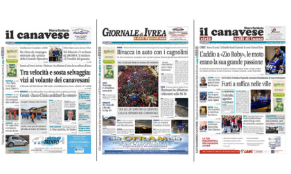 Il Canavese e Il Giornale di Ivrea (del 21 febbraio) in edicola. Ecco le prime pagine