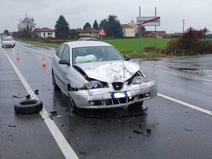 Incidente a Castellamonte: un ferito e disagi al traffico