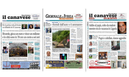 Il Canavese e Il Giornale di Ivrea (del 22 maggio) in edicola. Ecco le prime pagine