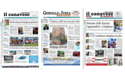 Il Canavese e Il Giornale di Ivrea (del 29 maggio) in edicola. Ecco le prime pagine