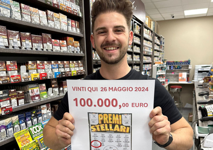 Baciato dalla fortuna: gioca 10 euro al bar e ne vince 100.000