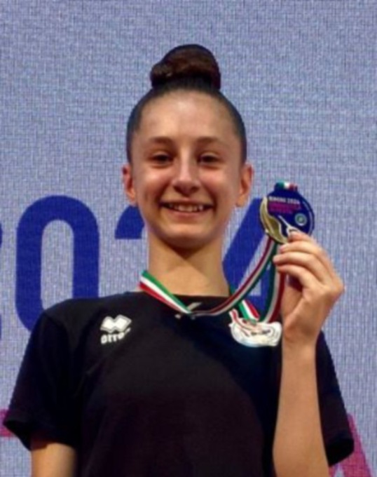 Gaia Sorritelli è campionessa nazionale di ginnastica ritmica