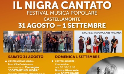 Oggi e domani a Castellamonte il festival di musica popolare dedicato a Nigra