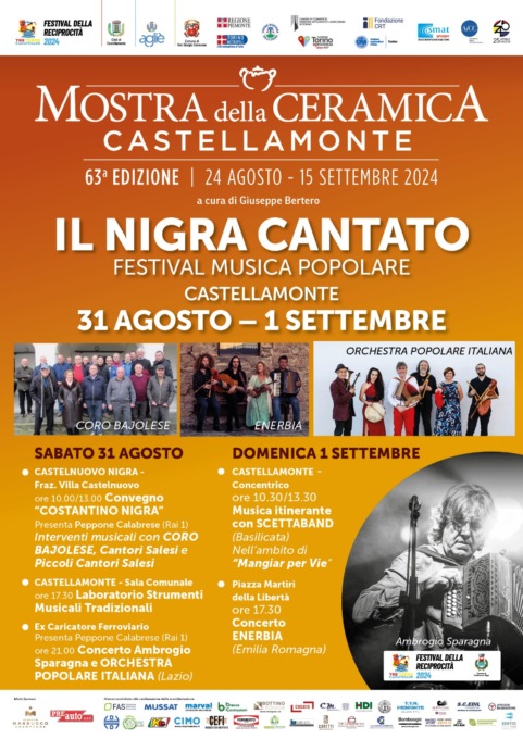 Oggi e domani a Castellamonte il festival di musica popolare dedicato a Nigra
