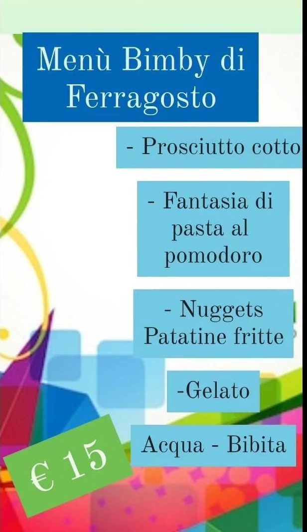 menu ferragosto bimbi