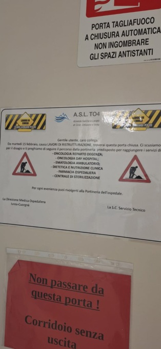 Cantiere negli ospedali del Canavese mai iniziati