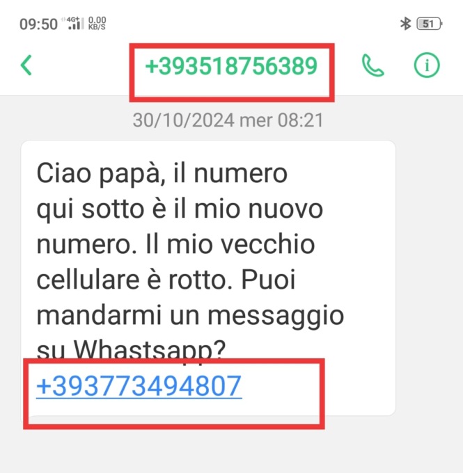 «Ciao papà, il mio vecchio cellulare è rotto…» Un’altra truffa!