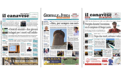 Il Canavese e Il Giornale di Ivrea (del 13 novembre) in edicola. Ecco le prime pagine