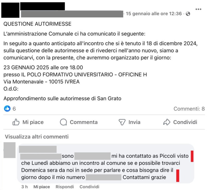 Garage di San Grato, i post sui social infiammano la polemica prima del Consiglio comunale