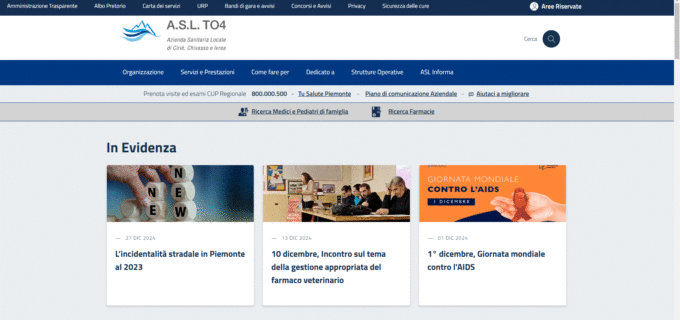 Per l’Asl To4 un “restyling” digitale