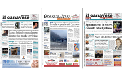 Il Canavese e Il Giornale di Ivrea (dell'15 gennaio) in edicola. Ecco le prime pagine