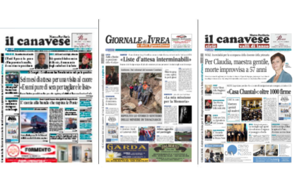 Il Canavese e Il Giornale di Ivrea (del 22 gennaio) in edicola. Ecco le prime pagine