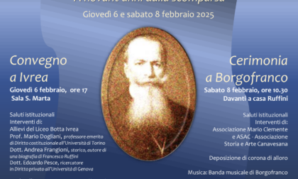 Francesco Ruffini, 90 anni dopo: Ivrea e Borgofranco lo ricordano con convegni e cerimonie