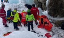 Ceresole Reale, scalatore cade da una cascata di ghiaccio, salvato dal Soccorso Alpino