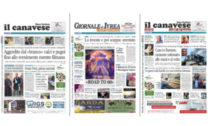 Il Canavese e Il Giornale di Ivrea (del 19 febbraio) in edicola. Ecco le prime pagine