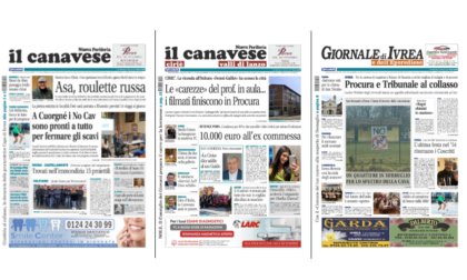 Il Canavese e Il Giornale di Ivrea (del 5 febbraio) in edicola. Ecco le prime pagine