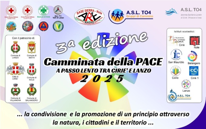 Camminata della Pace: salute e solidarietà lungo i sentieri del ciriacese-lanzese