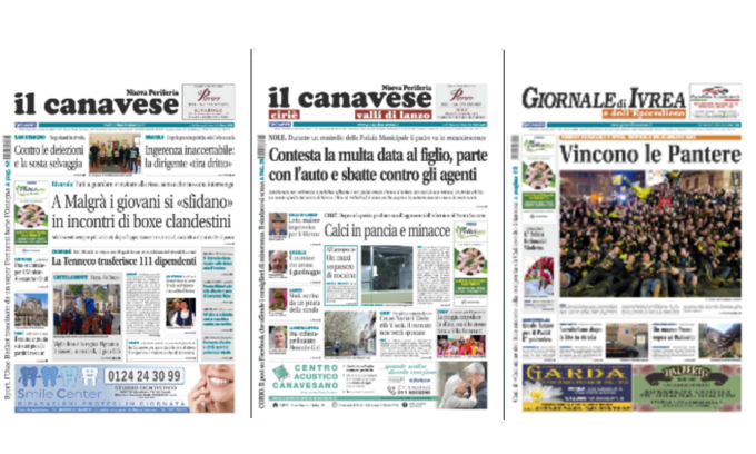 Il Canavese e Il Giornale di Ivrea (del 5 marzo) in edicola. Ecco le prime pagine