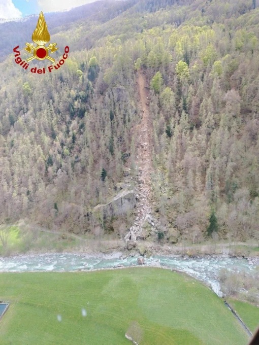 Frana a Breno di Chialamberto: interventi in corso in Val Grande di Lanzo