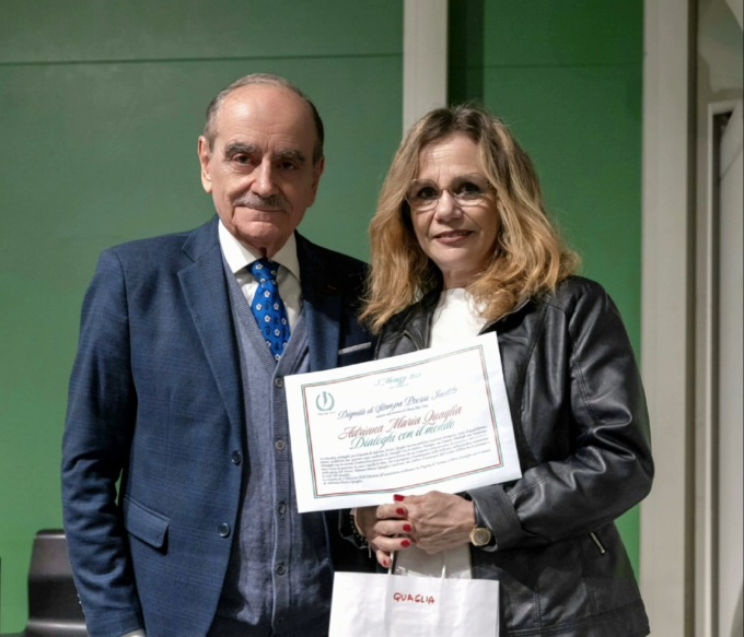 La poetessa eporediese Adriana Maria Quaglia premiata per i “Dialoghi con il Mondo”