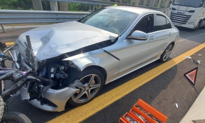 Incidente stradale sulla bretella Ivrea-Santhià: due feriti lievi