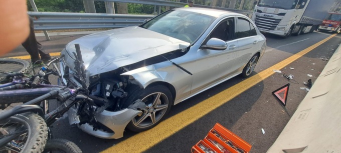 Incidente stradale sulla bretella Ivrea-Santhià: due feriti lievi