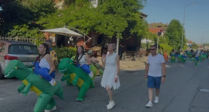 I dinosauri “invadono” Cuorgnè per la festa di San Luigi