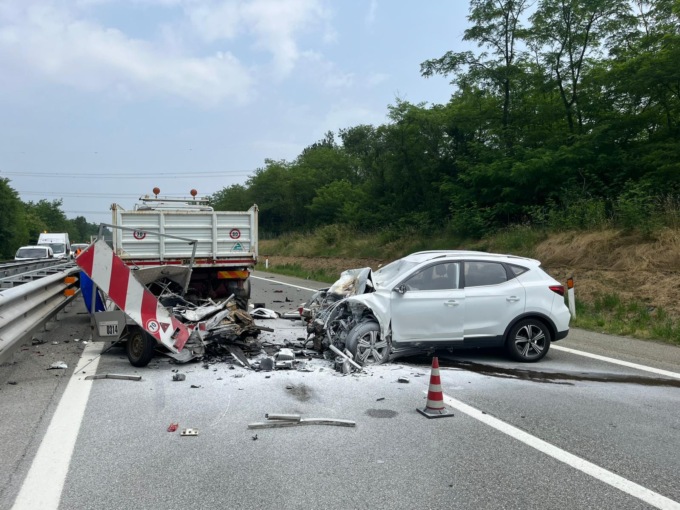 Incidente sull’autostrada Torino-Aosta a San Giorgio: traffico bloccato, un ferito trasportato in ospedale