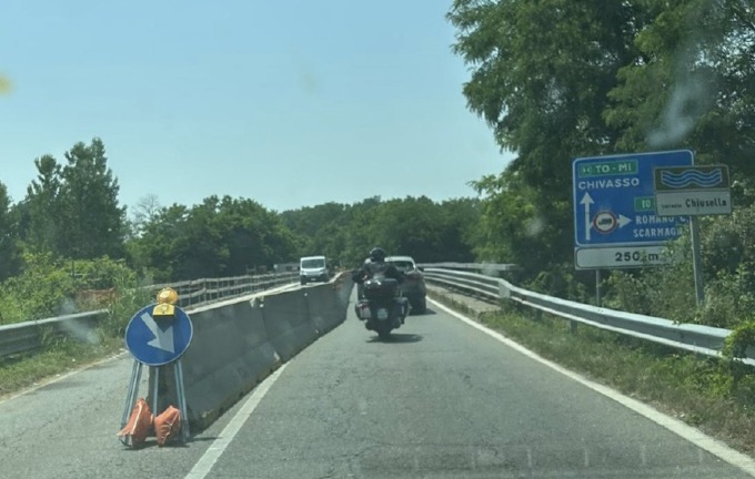 Prorogati i lavori sul ponte Chiusella a Romano fino al 12 agosto: Anas rassicura in vista della Vuelta