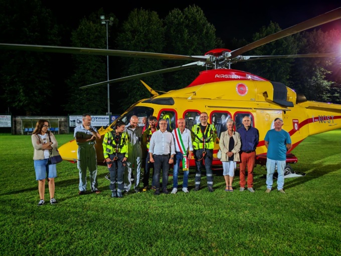 Vistrorio inaugura l’elisuperficie notturna:  bassa Valchiusella più sicura