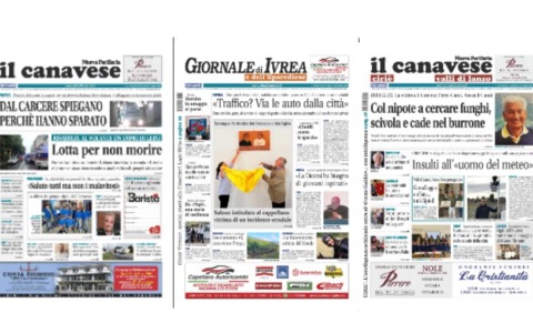 Il Canavese e Il Giornale di Ivrea (del 24 settembre) in edicola. Ecco le prime pagine