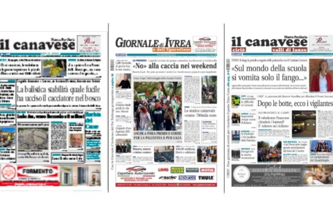 Il Canavese e Il Giornale di Ivrea (del 08 ottobre) in edicola. Ecco le prime pagine