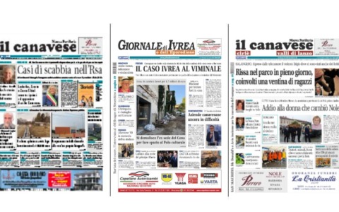 Il Canavese e Il Giornale di Ivrea (del 22 ottobre) in edicola. Ecco le prime pagine