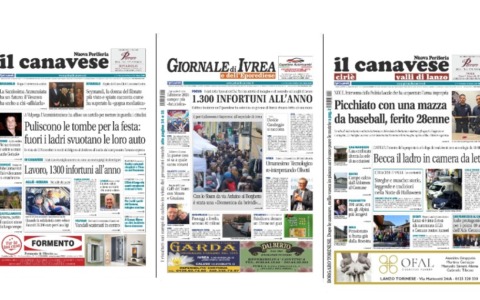 Il Canavese e Il Giornale di Ivrea (del 29 ottobre) in edicola. Ecco le prime pagine