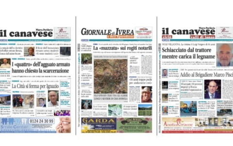 Il Canavese e Il Giornale di Ivrea (del 01 ottobre) in edicola. Ecco le prime pagine
