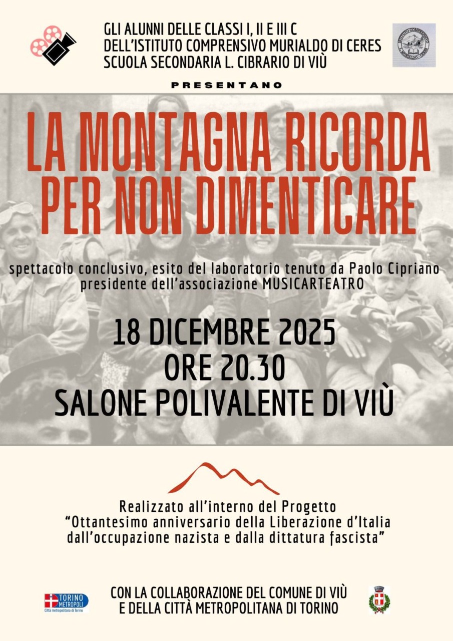 Ceres e Viù celebrano l’80° della Liberazione: gli studenti portano in scena la memoria della Resistenza
