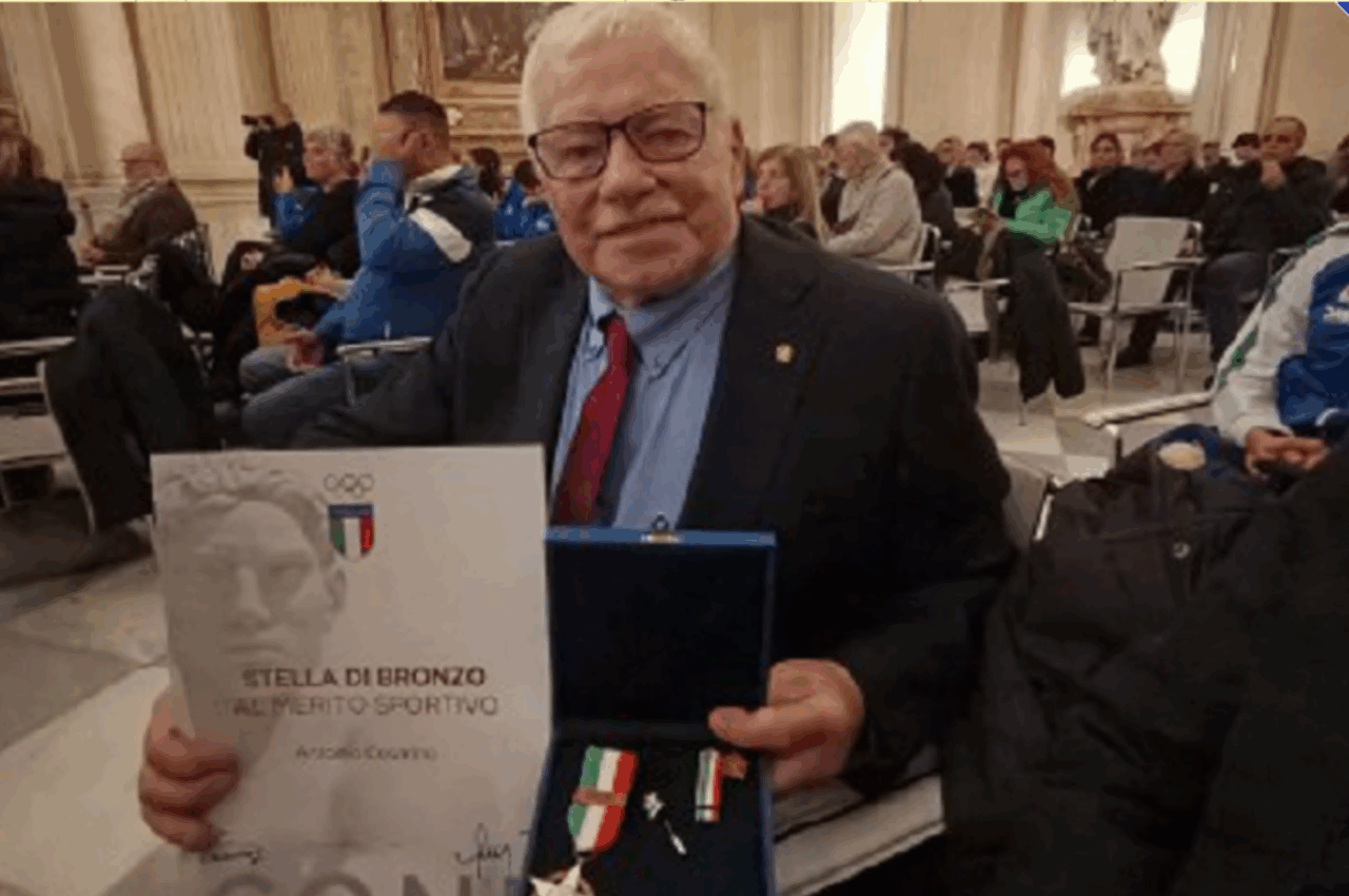 Il pilastro del Vallorco Antonio Cesarino premiato  con la Stella di Bronzo al merito sportivo