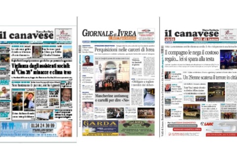 Il Canavese e Il Giornale di Ivrea (del 3 dicembre) in edicola. Ecco le prime pagine