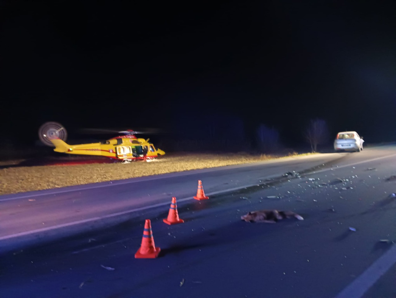 Grave incidente sulla 460: 34enne elitrasportato in codice rosso al CTO